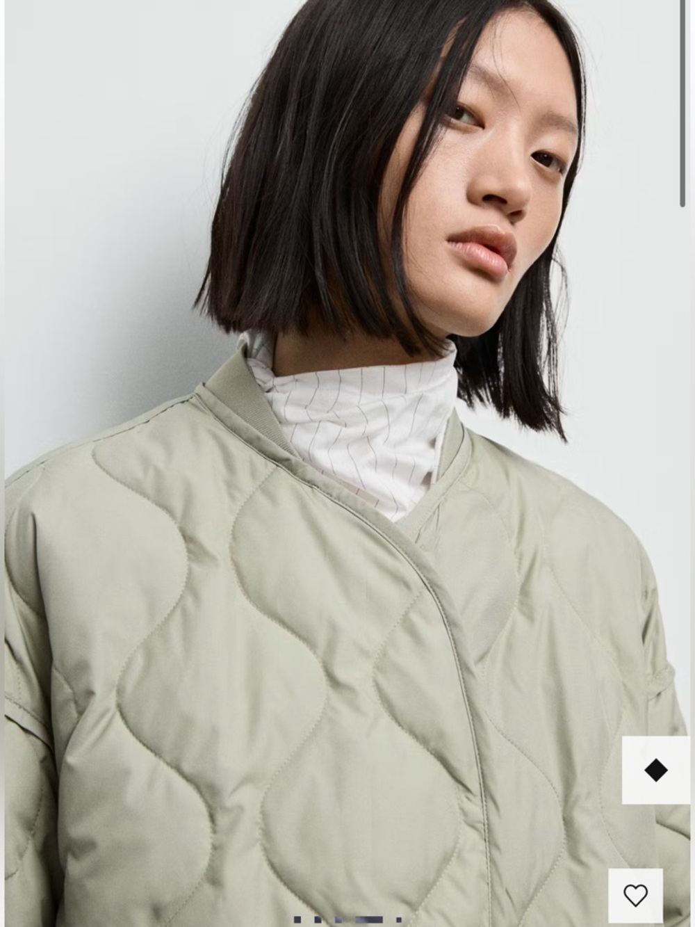 Mango Oversized Quilted Anorak Sage - Picture 4 of 15
